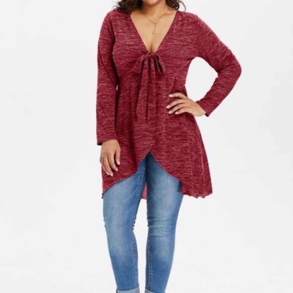 Cranberry Long Sleeve Tunic - 5 Star Rated - Picture 2 of 8